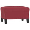 vidaXL Ensemble de canap&eacute;s 3 pcs et coussins Rouge bordeaux Similicuir