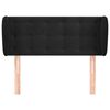 vidaXL T&ecirc;te de lit avec oreilles Noir 83x23x78/88 cm Velours