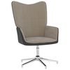 vidaXL Chaise de relaxation avec tabouret Gris clair Velours et PVC
