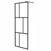 vidaXL Paroi de douche &agrave; l'italienne avec verre tremp&eacute; Noir 80x195 cm