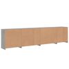 vidaXL Buffet avec lumi&egrave;res LED sonoma gris 283x37x67 cm