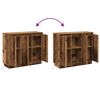 vidaXL Buffet LED Bois ancien 90 x 32 x 75 cm Bois d'ing&eacute;nierie