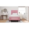 vidaXL Lit &agrave; ressorts avec matelas Rose 120 x 200 cm Velours