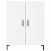 vidaXL Buffet haut Blanc 69,5x34x180 cm Bois d'ing&eacute;nierie