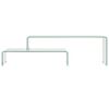 vidaXL Ensemble de table basse 2 pcs 90x30x20/110x30x40cm Verre trempé