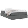 vidaXL Lit avec rangement et matelas Gris fonc&eacute; 120 x 190 cm Polyester