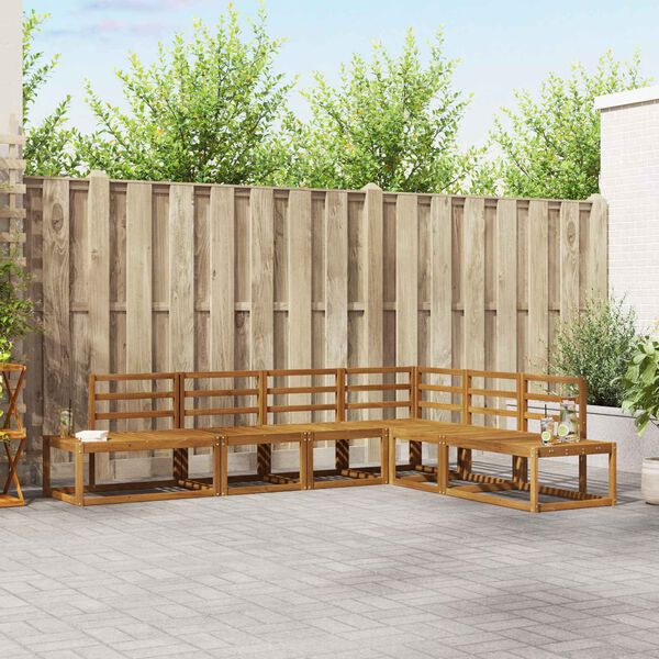 vidaXL Ensemble de canap&eacute;s d'ext&eacute;rieur 6 Pi&egrave;ce Naturel