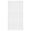 vidaXL Biblioth&egrave;que &agrave; 3 niveaux blanc 60x30x114 cm bois d&rsquo;ing&eacute;nierie