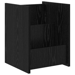 vidaXL &Eacute;tag&egrave;re &agrave; magazines avec &eacute;tag&egrave;re Ch&ecirc;ne noir 35 x 35 x 45 cm