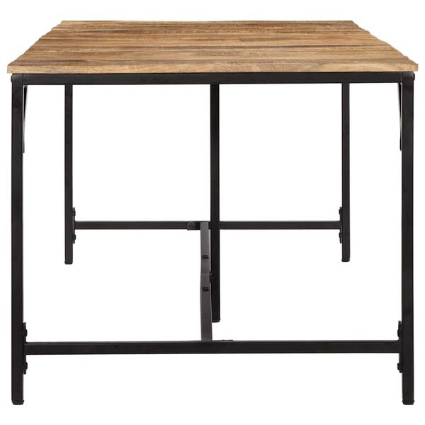 vidaXL Table &agrave; manger 220x90x75 cm bois de manguier massif brut