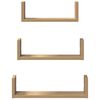 vidaXL &Eacute;tag&egrave;res murales 3 pcs ch&ecirc;ne artisanal bois d'ing&eacute;nierie