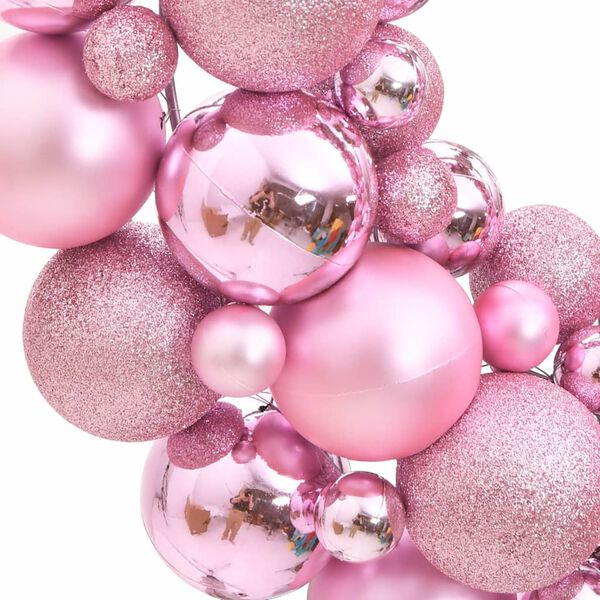 vidaXL Couronne de No&euml;l rose 45 cm polystyr&egrave;ne