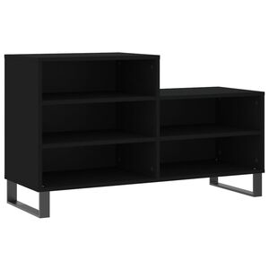 vidaXL Armoire &agrave; chaussures Noir 102x36x60 cm Bois d'ing&eacute;nierie