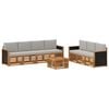 vidaXL Ensembles de canap&eacute;s 8 pc Naturel et gris clair