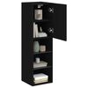 vidaXL Meuble TV avec lumi&egrave;res LED noir 30,5x30x102 cm