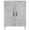 vidaXL Buffet haut Gris b&eacute;ton 69,5x34x180 cm Bois d'ing&eacute;nierie