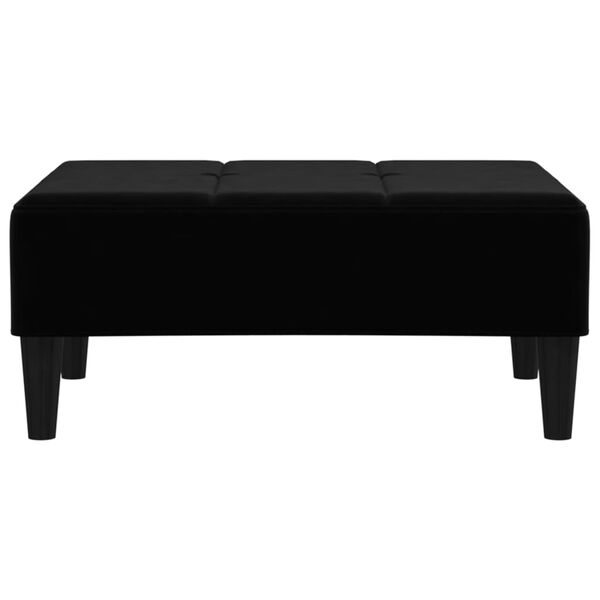 vidaXL Repose-pied Noir 78x56x32 cm Velours