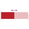 vidaXL Auvent lat&eacute;ral r&eacute;tractable de patio 140x500 cm Rouge