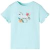 T-shirt enfants &agrave; manches courtes aqua clair 104