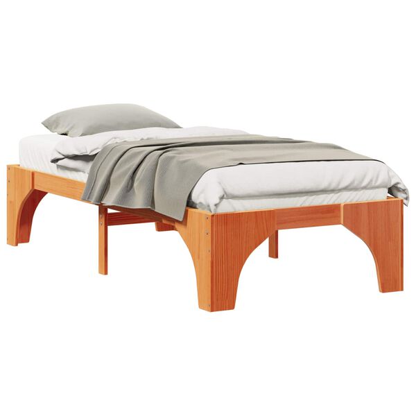 vidaXL Cadre de lit Marron 80 x 200 cm Pin massif