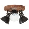 vidaXL Plafonnier industriel 25 W Noir 42x27 cm E27