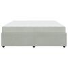 vidaXL Cadre de lit avec matelas Gris clair 200 x 200 cm tissu