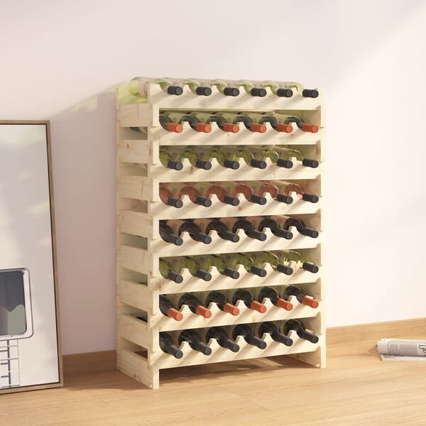 vidaXL Casier &agrave; vin 65x29x90 cm Bois de pin massif
