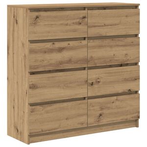 vidaXL Buffet ch&ecirc;ne artisanal 100x35x99 cm bois d'ing&eacute;nierie
