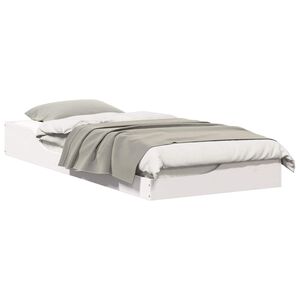 vidaXL Cadre de lit Blanc 90 x 210 cm Pin massif