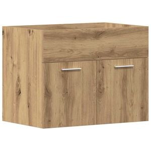 vidaXL Meuble sous-vasque de salle de bain en ch&ecirc;ne massif 60 x 38,5 x 46 cm bois d'ing&eacute;nierie