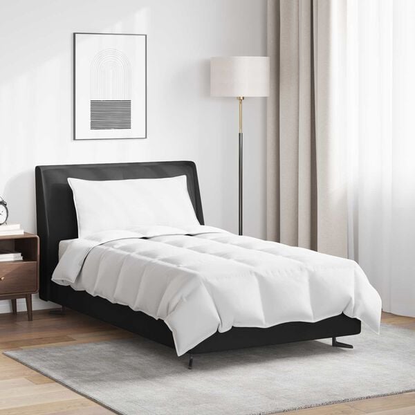 vidaXL Duvet d'&eacute;t&eacute; simple avec oreiller 2 pcs Blanc Plume de canard