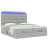 VidaXL Cadre de lit ottoman et matelas gris clair 160x200cm velours