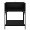 vidaXL Table de chevet 2 pcs Ch&ecirc;ne noir 40 x 40 x 50 cm