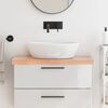 vidaXL Comptoir de salle de bain marron 80x30x(2-6) cm bois trait&eacute;
