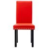 vidaXL Chaises &agrave; manger lot de 4 rouge PVC