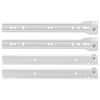 vidaXL Glissi&egrave;re de tiroir 12 pcs Blanc 250 mm Acier