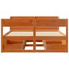 vidaXL Cadre de lit sans matelas cire marron 120x200cm bois pin massif
