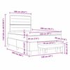 vidaXL Lit &agrave; ressorts avec matelas Cr&egrave;me 120 x 200 cm tissu