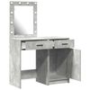 vidaXL Table de Toilette 2 pcs Gris 50 x 41 x 135 cm Bois d'ing&eacute;nierie