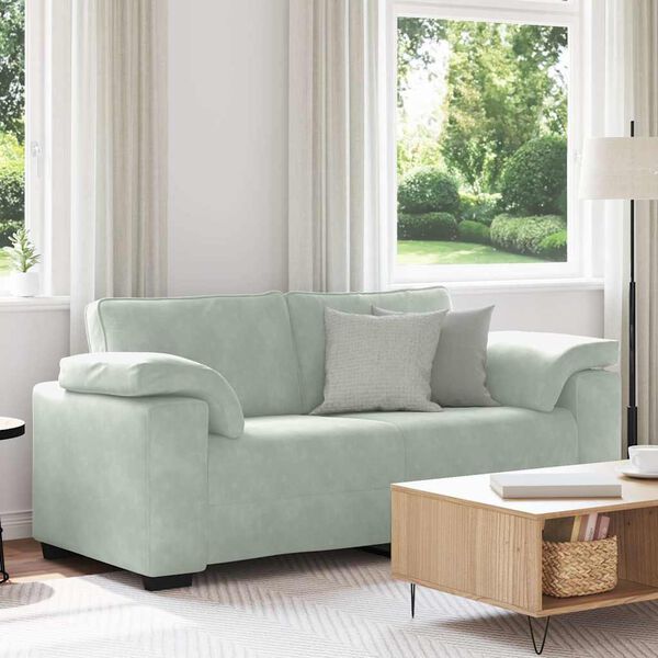vidaXL Canap&eacute; causeuse gris clair 140 cm velours