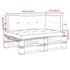 vidaXL Coussins de palette lot de 3 cr&egrave;me tissu