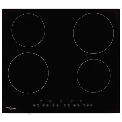 vidaXL Plaque de cuisson Céramique 4 brûleurs Contrôle tactile 6000 W