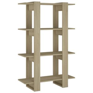 vidaXL Biblioth&egrave;que/S&eacute;parateur de pi&egrave;ce Ch&ecirc;ne Sonoma 80x30x123,5 cm