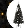 vidaXL Sapin de No&euml;l Noir 210 cm PVC