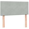 vidaXL Sommier &agrave; lattes de lit et matelas gris clair 100x210cm velours