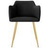 vidaXL Chaises &agrave; manger lot de 4 Noir Velours