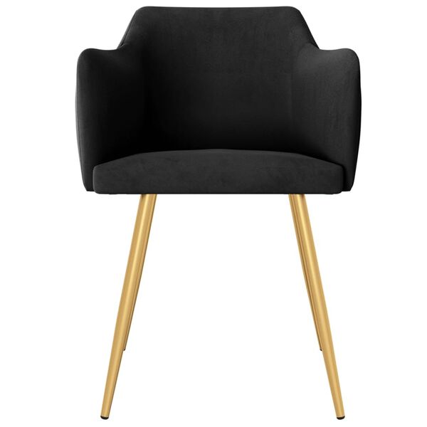 vidaXL Chaises &agrave; manger lot de 4 Noir Velours