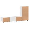 vidaXL Ensemble meuble TV FLORIN Blanc brillant Bois d'ing&eacute;nierie