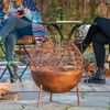 RedFire Chemin&eacute;e de jardin fait &agrave; la main Narfi Rouille Acier