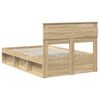 vidaXL Cadre de lit Ch&ecirc;ne Sonoma 135 x 190 cm Bois de pin massif